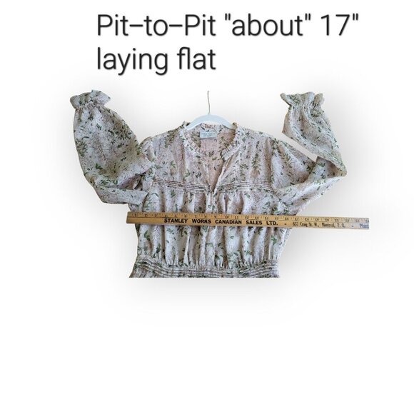 Cream Green Long Sleeve Fairycore Maxi Dress by Dress Forum Los Angeles size S - Picture 9 of 13